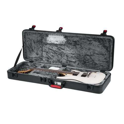 Gator Cases Molded Flight Case for Strat/Tele Style Electric Guitars with TSA Approved Locking Latch, (GTSA-GTRELEC)