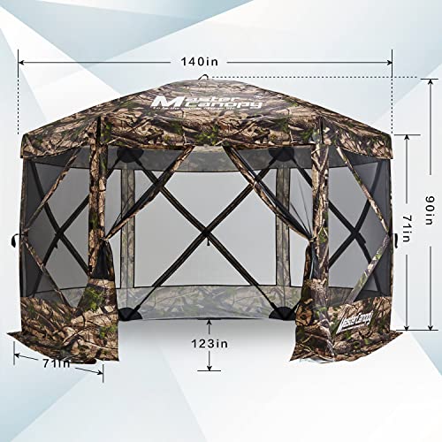 MASTERCANOPY 12x12FT Pop Up Gazebo Screen Tent - Instant Screen House with Netting, Quick Set, Outdoor Canopy Shelter with Carry Bag for Camping