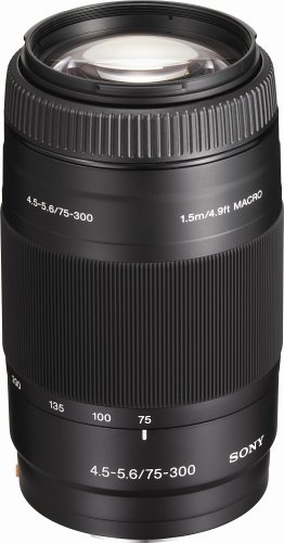 Sony 75-300mm f/4.5-5.6 Compact Super Telephoto Zoom Lens for Sony Alpha Digital SLR Camera
