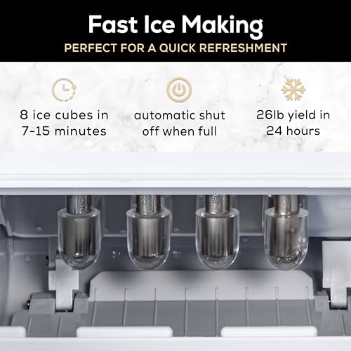 Igloo Electric Countertop Ice Maker Machine - Automatic and Portable - 33 Pounds in 24 Hours - Icecube Maker - Plastic Scoop and Basket