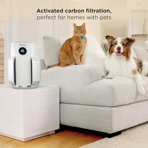 Shark Air Purifiers for Home Large Room with NeverChange Air Filter, 5 Year HEPA Filter, Covers 650 Sq. ft
