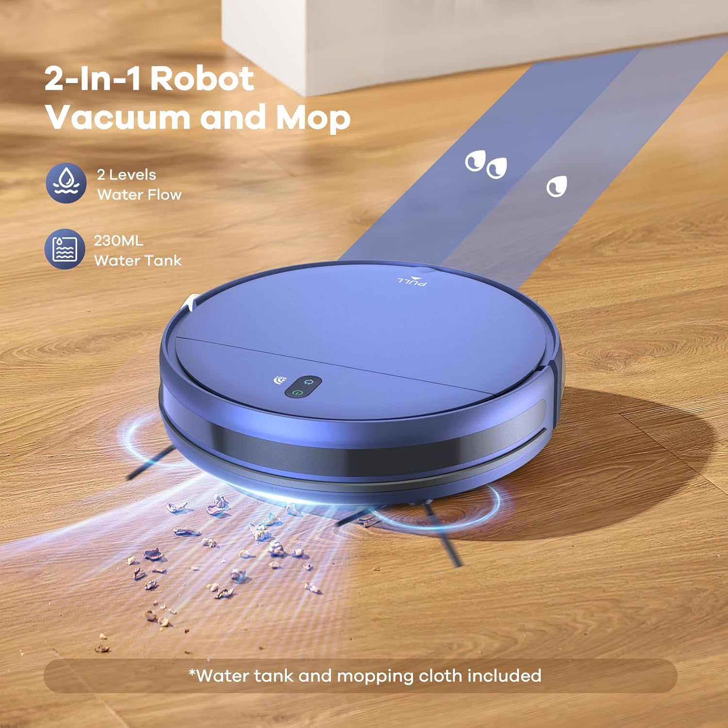 ZCWA Robot Vacuum and Mop Combo, 2 in 1 Mopping Robotic Vacuum with WiFi/App, Robotic Vacuum Cleaner, Schedule Settings, Self-Charging