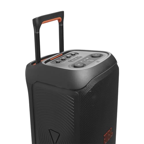 JBL PartyBox Stage 320 - Portable Party Speaker with Telescopic Handle & Wide, Sturdy Wheels, Powerful JBL Pro Sound, Futuristic lightshow