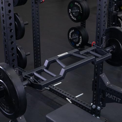 Titan Fitness Rackable Multi-Grip Camber Olympic Barbell, Rated 1,000 LB, Angled & Neutral Grip Football Barbell