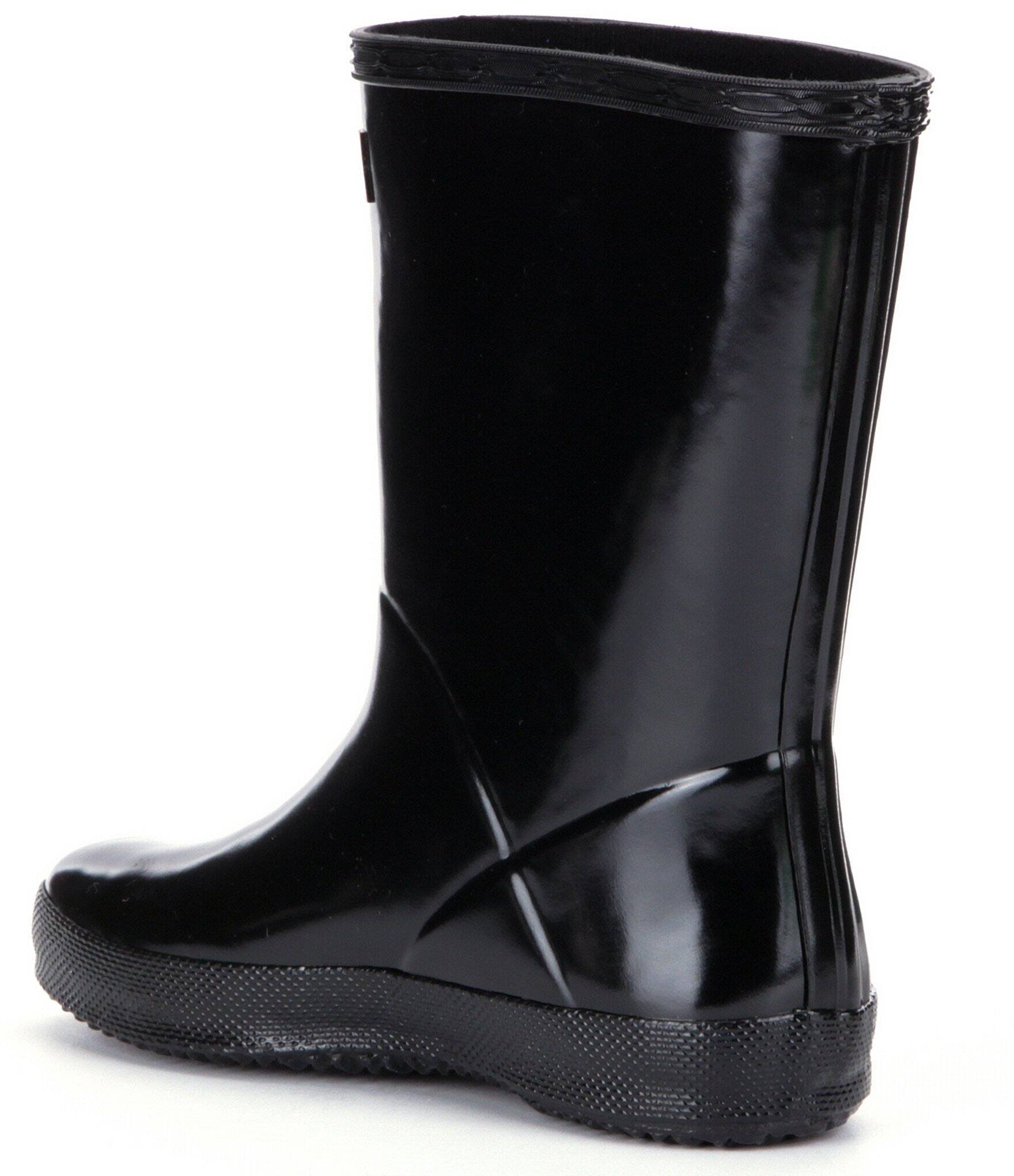 Hunter Original Kids First Classic Gloss Rain Boots - Military Red US 8