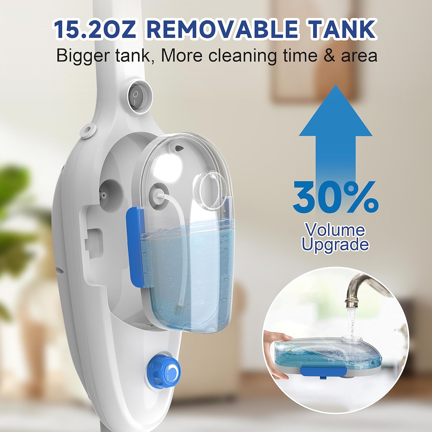 Steam Mop for Hardwood Floor Cleaning, Steamer Mop Lightweight for Vinyl, Laminate, Carpet