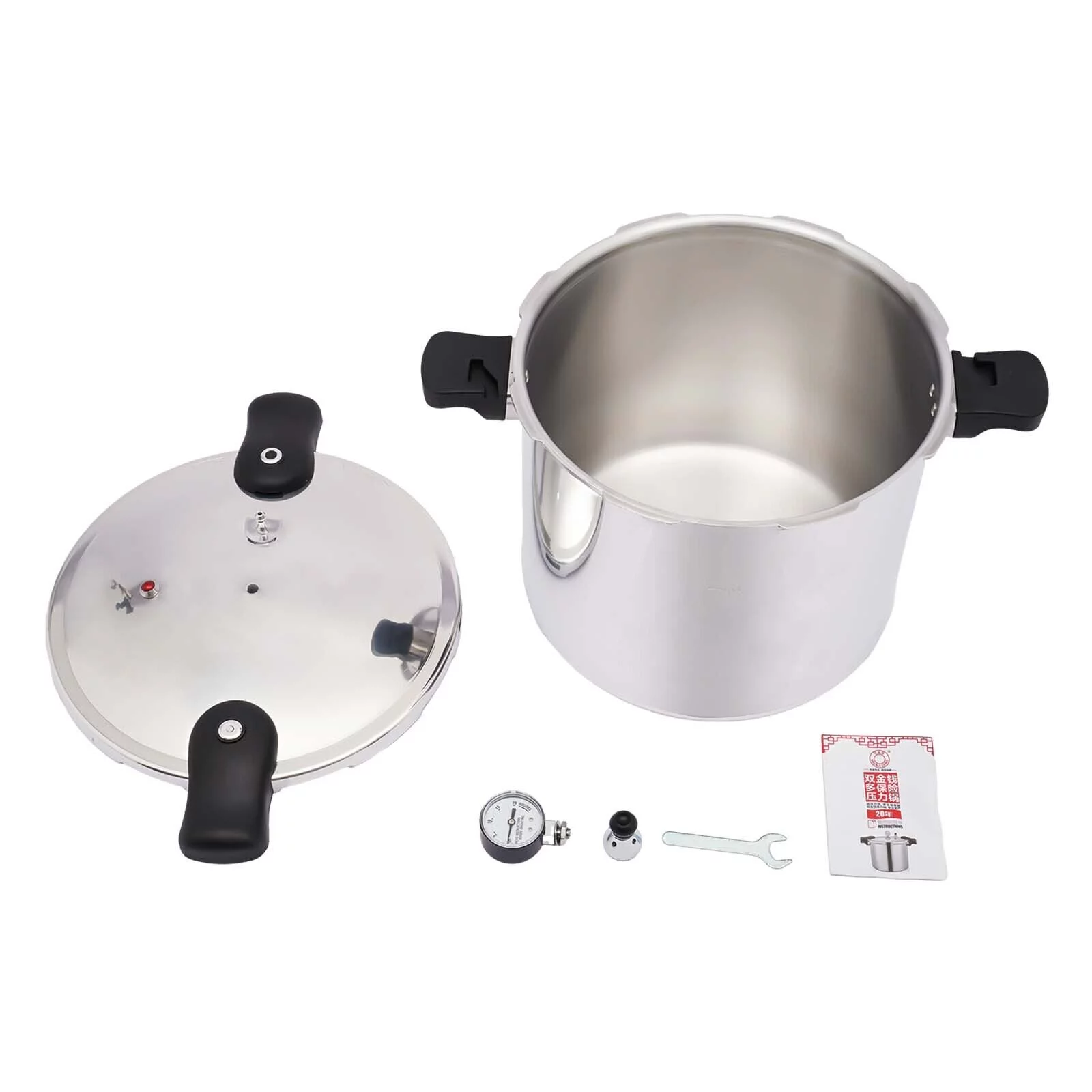 Oukaning 22L Aluminium Pressure Cooking Pot Pressure Cooker / Canner with Steam Guage