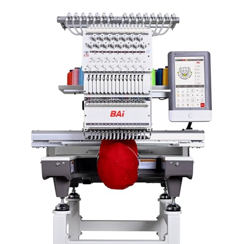 BAi THE MIRROR Embroidery Machine With 15 Needle,1200SPM Max Speed Commercial Embroidery Machine,13.7x19.7 Inches Embroidery Area