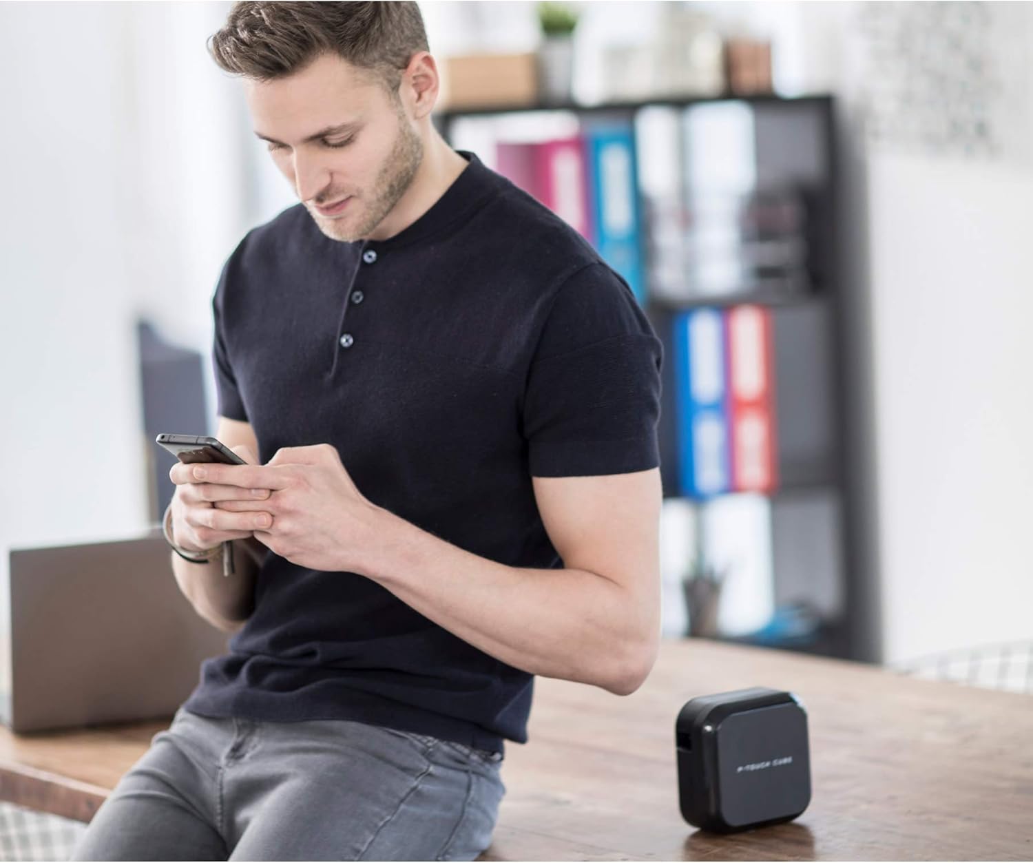 Brother P-touch CUBE Plus PT-P710BT Versatile Label Maker with Bluetooth Wireless Technology