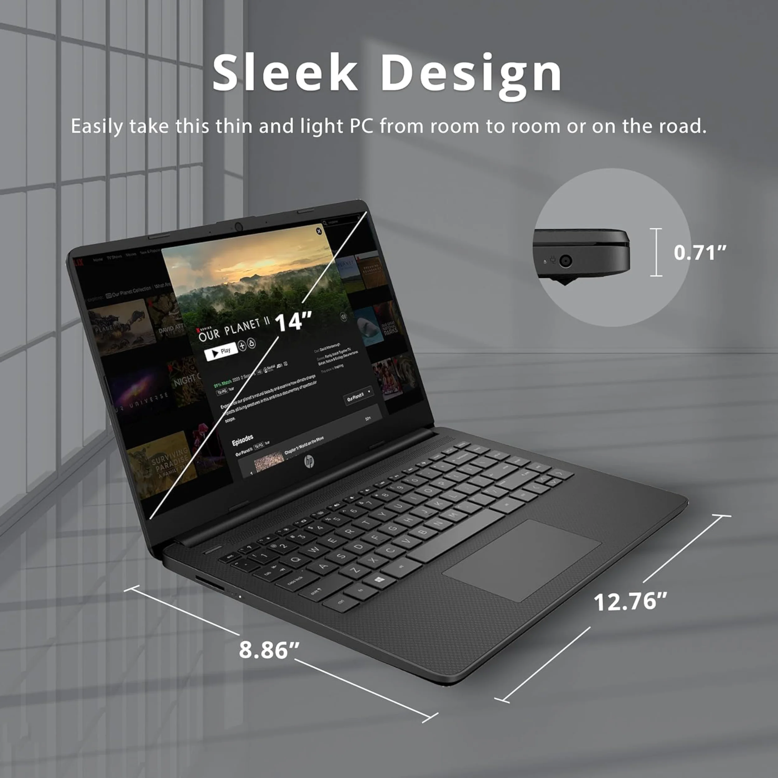 HP Newest HP 14" HD Laptop Light-Weight, Intel Quad-Core N4120, 16GB RAM, 320GB Storage(64GB eMMC+256GB SD Card), 1 Year Office 365, WiFi