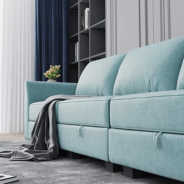 HONBAY Convertible Sectional Sofa U Shaped Couch with Reversible Chaise Modular Oversized Couch Sectional Sofa with Ottomans