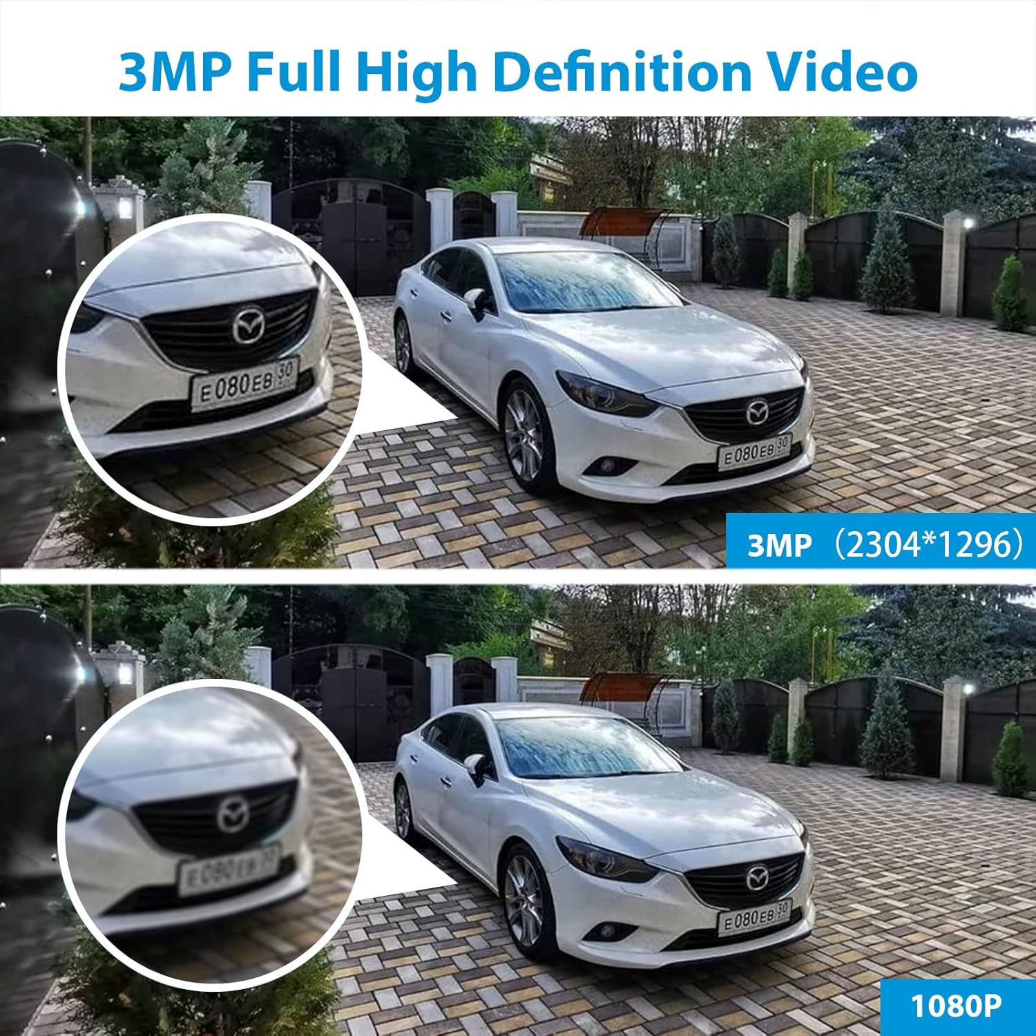 3MP Security Camera Outdoor, NGTeco Pan Tilt 2K Surveillance WiFi Camera with Spotlight Night Vision, 2-Way Audio, AI Motion Detection
