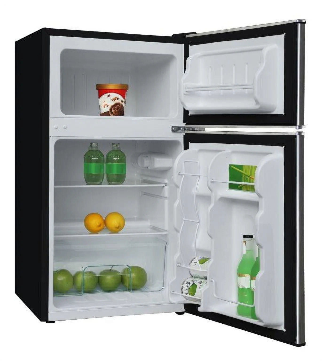 Frigidaire, 3.1 CU FT. Capacity 2 Door Compact Refrigerator with Chrome Trim , EFR391, Platinum
