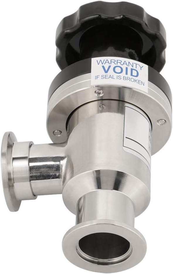 Bellow Isolation Valve, KF25 304 Stainless Steel High Vacuum Manual Right Angle Valve Fit For Semiconductor Solar Energy Metallurgy