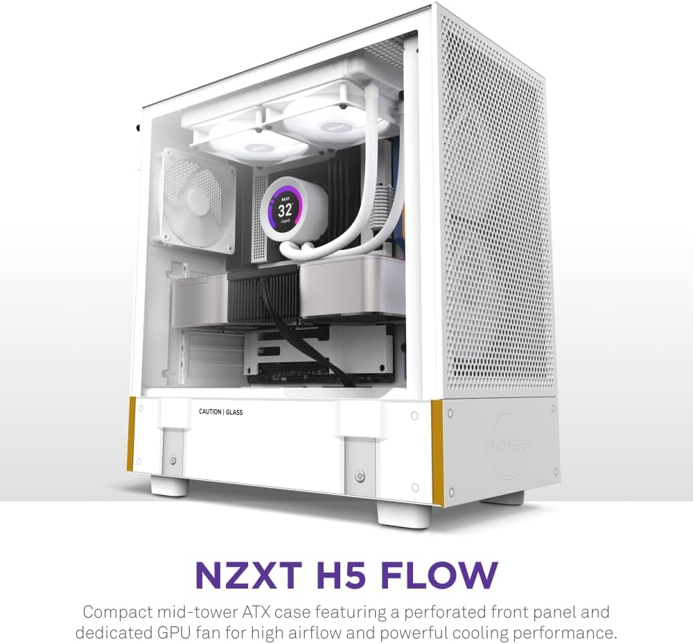 NZXT H5 Flow Starfield | Compact ATX Mid-Tower PC Gaming Case | High Airflow Perforated Front Panel | Tempered Glass Side Panel | Cable Management |