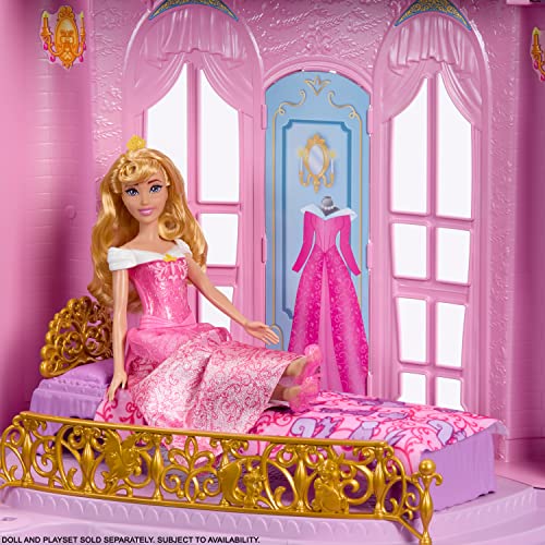 Mattel Disney Princess Toys, Ultimate Castle Doll House with Lights & Sounds, 3 Levels, 25+ Furniture Play Pieces & Accessories, 4 ft Tall