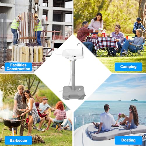Automatic Portable Sink with Type-c Port, Electric Lightweight Camping Hand Washing Station, Wash Basin with 18L Bottom Water Tank, Soap Dispenser