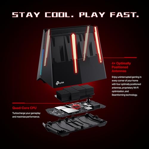 TP-Link AXE5400 Tri-Band WiFi 6E Router (Archer AXE75)- Gigabit Wireless Internet for Gaming, VPN, OneMesh, WPA3