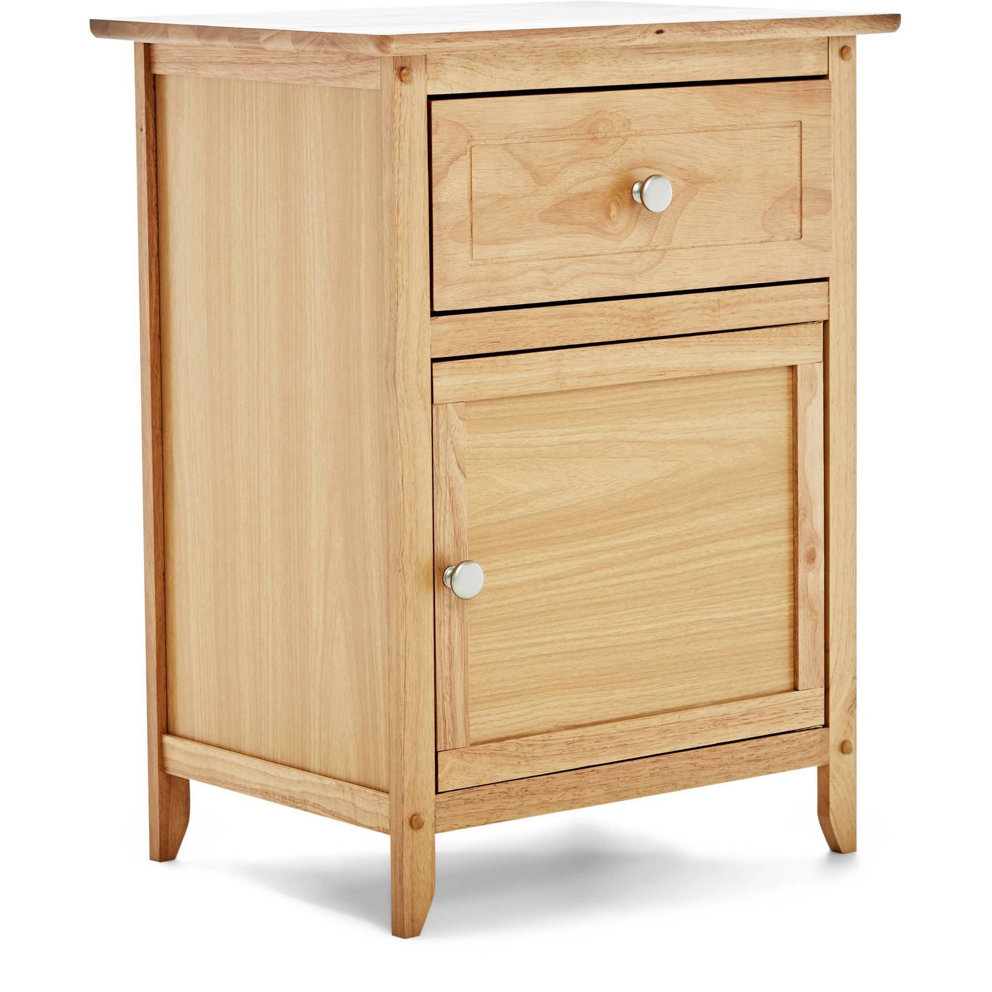 ClickDecor Alcott Side Table with Single Drawer and Storage Cabinet - Brown