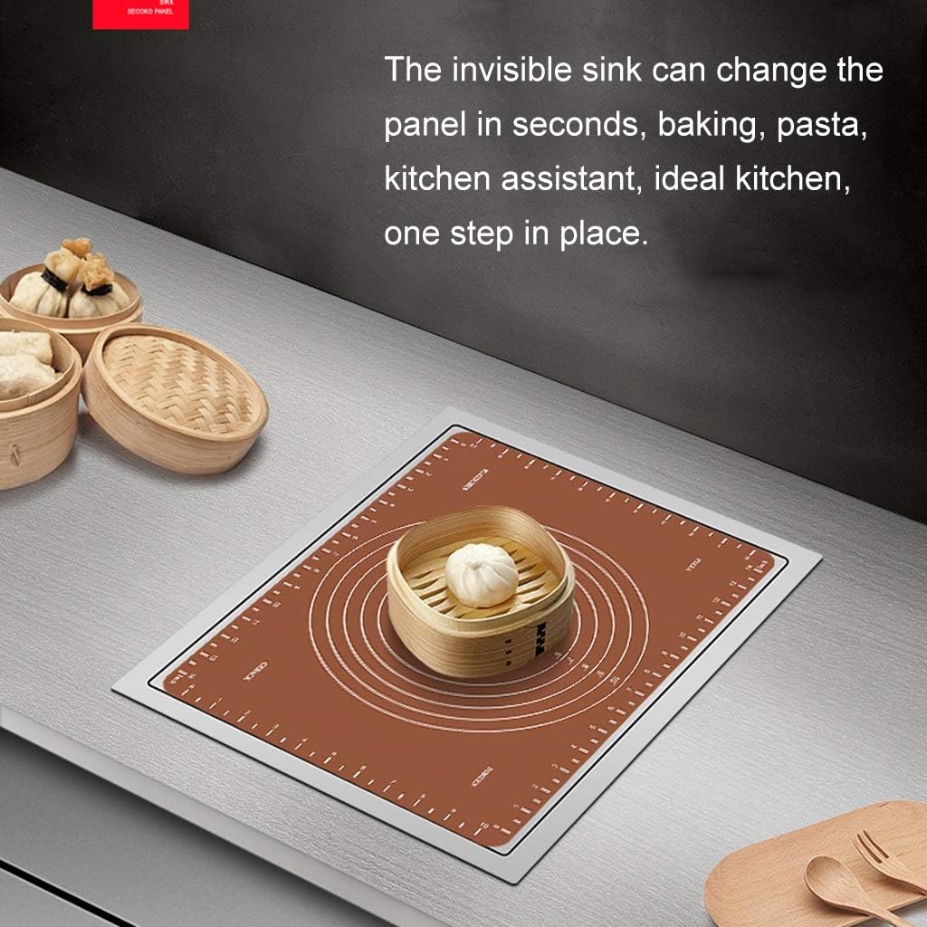 Stainless Steel Sink Hidden Kitchen Sink Sink On Bar Counter Sink with Folding Faucet Can Be Installed Under Counter
