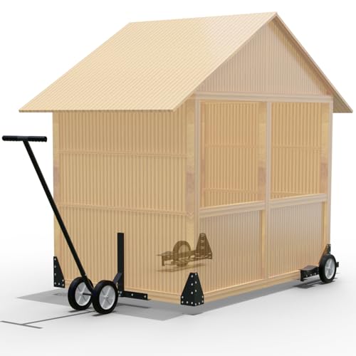 Chicken Coop Wheels Kit - Portable Poultry Tractor Mobilization Steel Chicken Coop Accessories