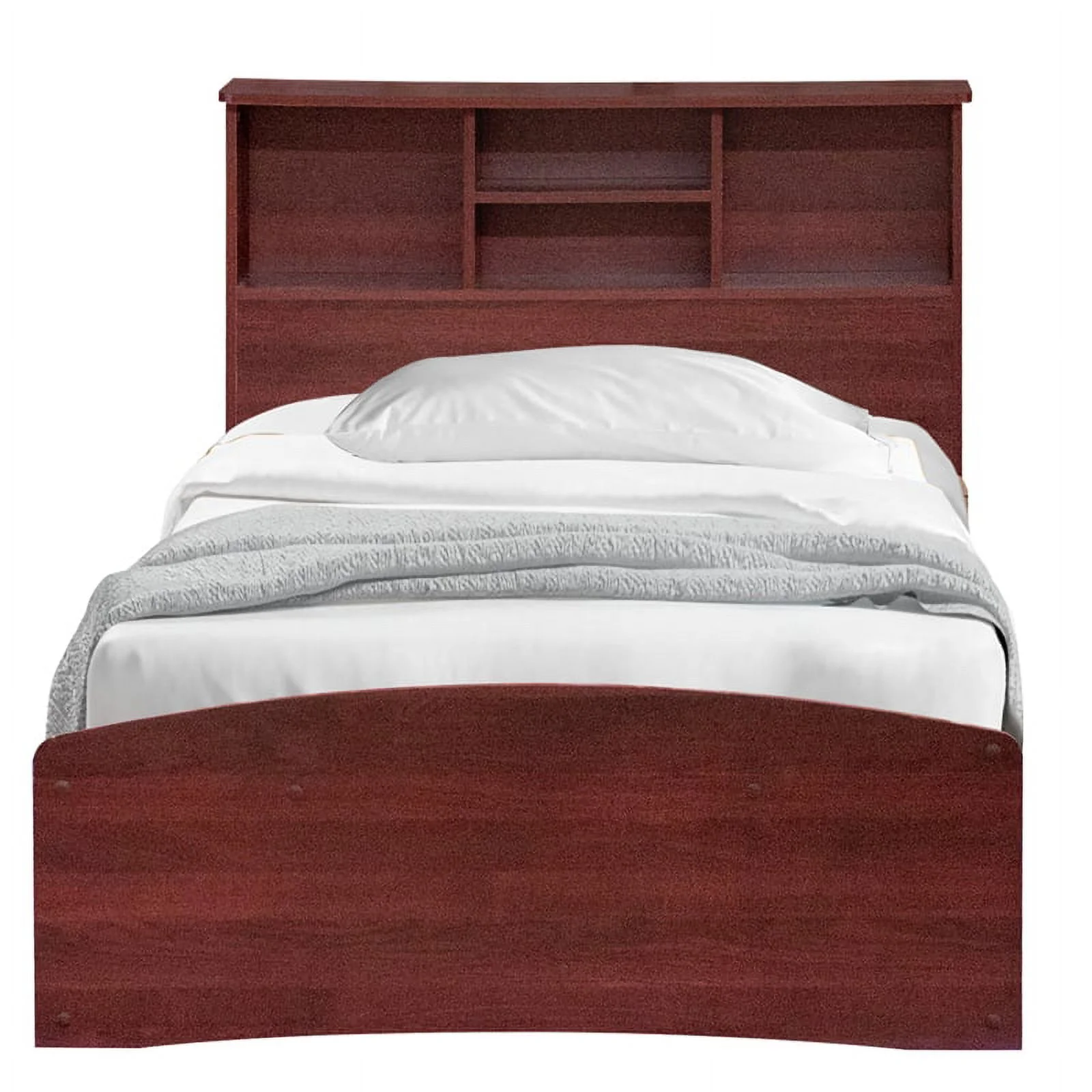 Home Square 3-Piece Set with Twin Bed Dresser with Lock and Nightstand in Black