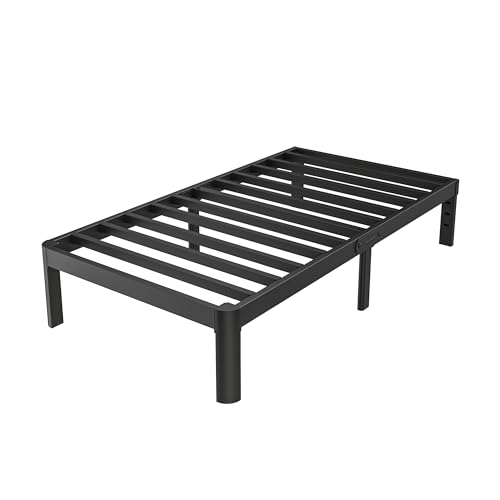 Full Size Bed Frame No Box Spring Needed, 14 Inch Metal Full Bed Frame, DIY Headboard Holes, Heavy Duty Steel Support 3500 LBS, Noiseless