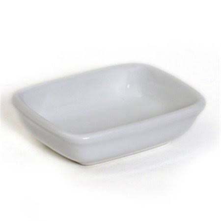 Tuxton China BWZ-040B Rectangular Sauce Dish 4oz, White