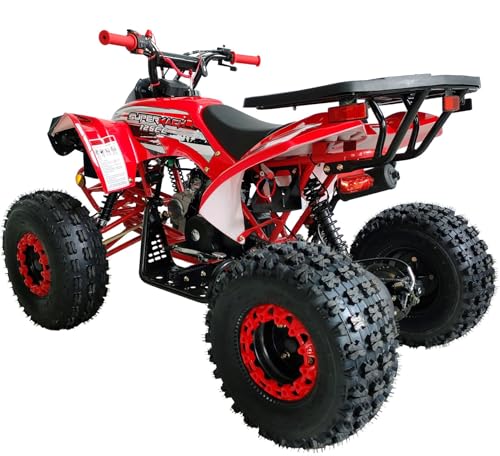 HHH Youth and Adult 125cc ATV Vitacci Outlander Fully Automatic with Reverse Double Headlights Led Gas 4 Wheeler ATVs Quads Big 19/18 inch Tires