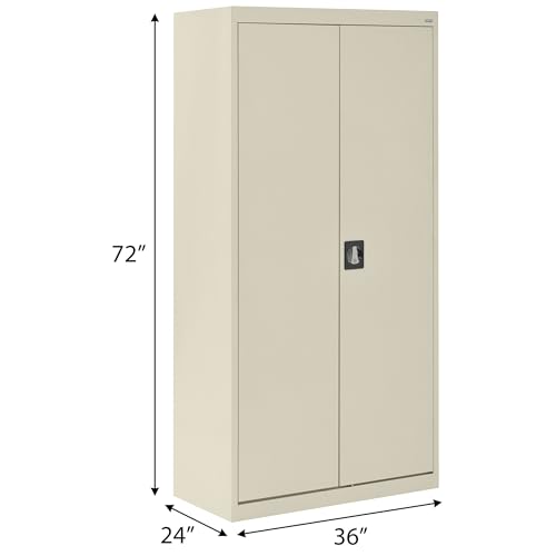 Sandusky Lee EA4R362472-02 Welded Steel Elite Storage Cabinet with Adjustable Shelves, 24" Length x 36" Width x 72" Height, Charcoal