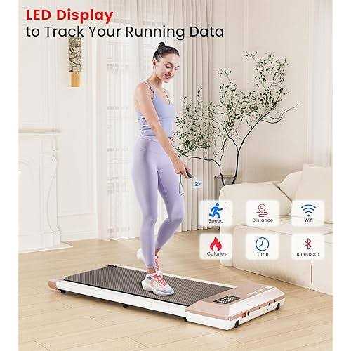 DeerRun Walking Pad 2 in 1 Under Desk Treadmill 2.5HP Low Noise Walking Pad Running Jogging Machine with Remote Control for Home Office