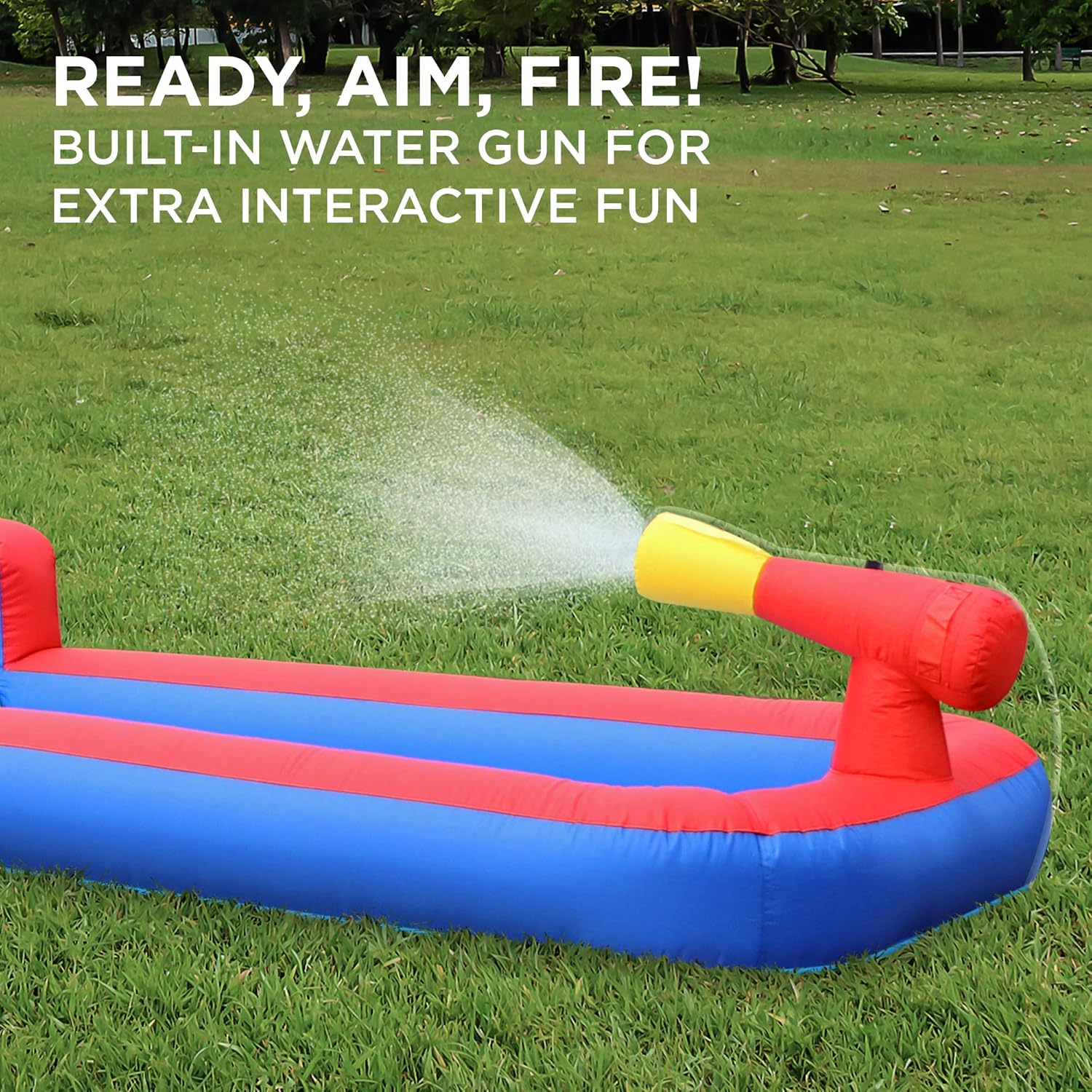 Deluxe Inflatable Water Slide Park – Heavy-Duty Nylon for Outdoor Fun - Climbing Wall, Slide