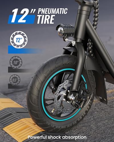 URBANMAX X2 Electric Scooter for Adults with Basket, 12" Adult Electric Scooters for Teens with Max 20 Miles & 18.6MPH Power by 550W