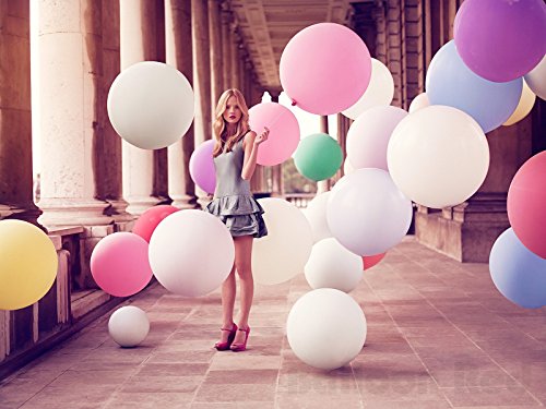 AFTERLOON® Biodegradable Balloons 3 pcs 36 Inch Orb Perfect Round Giant Extra Large Rose Gold
