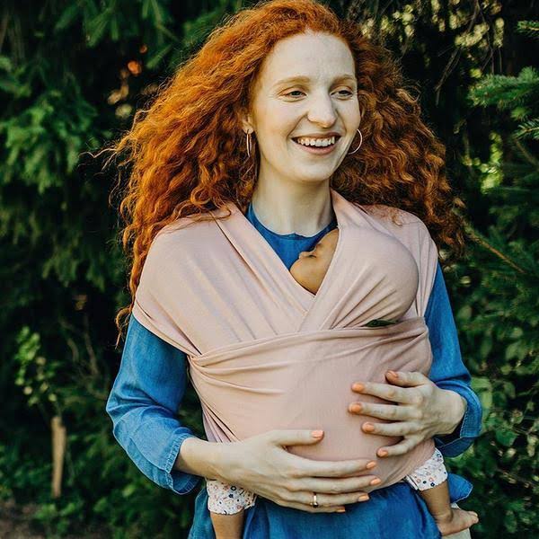 Boba Adjustable Wrap Baby Carrier in Grey Dark Blue