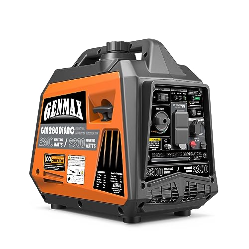 GENMAX Generator，EPA Compliant, Eco-Mode Feature, Ultra Lightweight for Backup Home Use & Camping