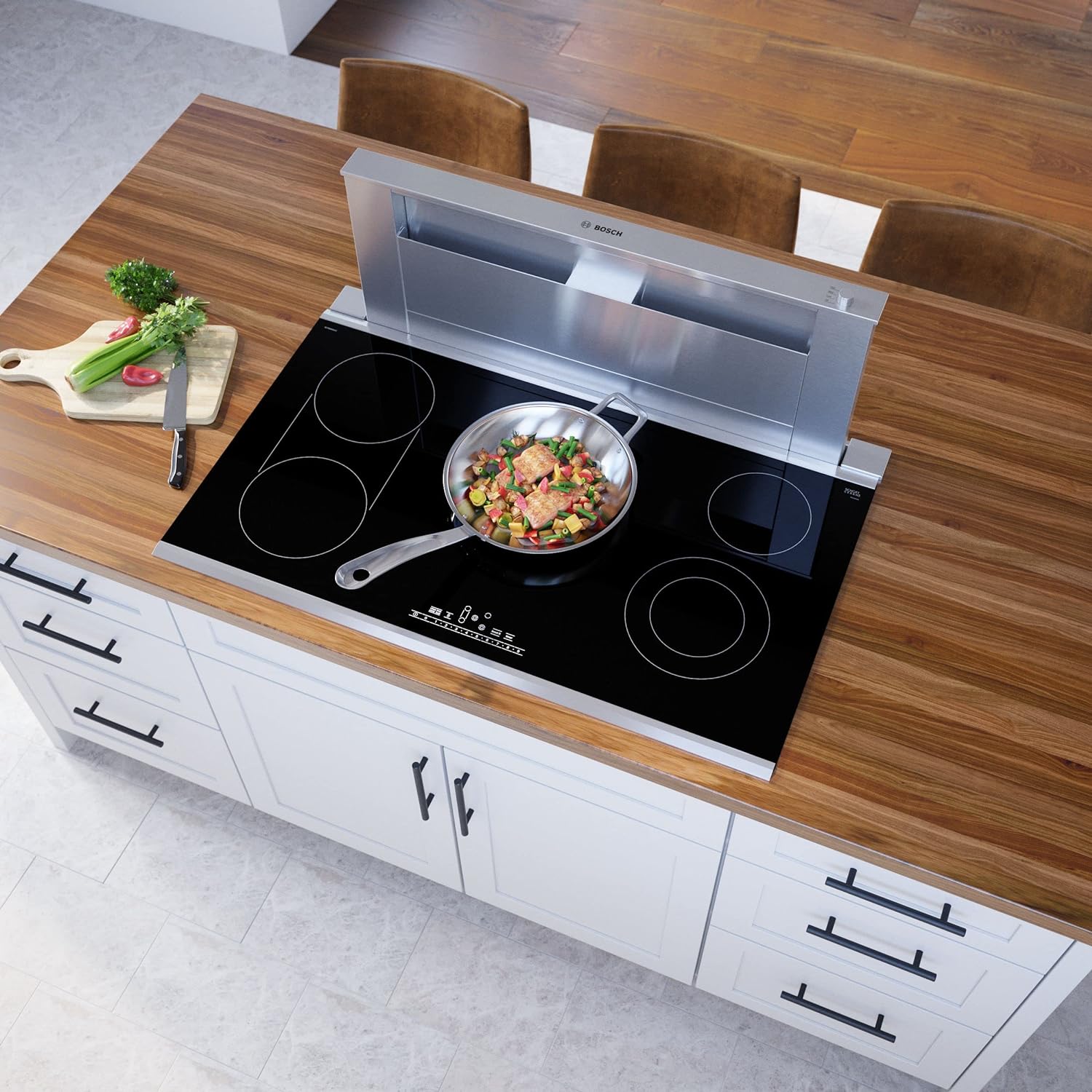 Bosch NET8669SUC Electric Cooktop in Black Stainless Steel - Smart Home Appliances
