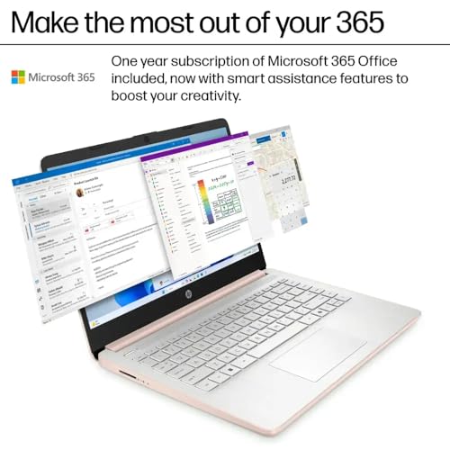 HP 14 Ultrabook • Intel 4-Core N150 • Microsoft 365 • Copilot AI • 32GB RAM • 1.6TB Storage (128GB SSD + 512GB Portable + 1TB OneDrive) • Wi-Fi 6 •