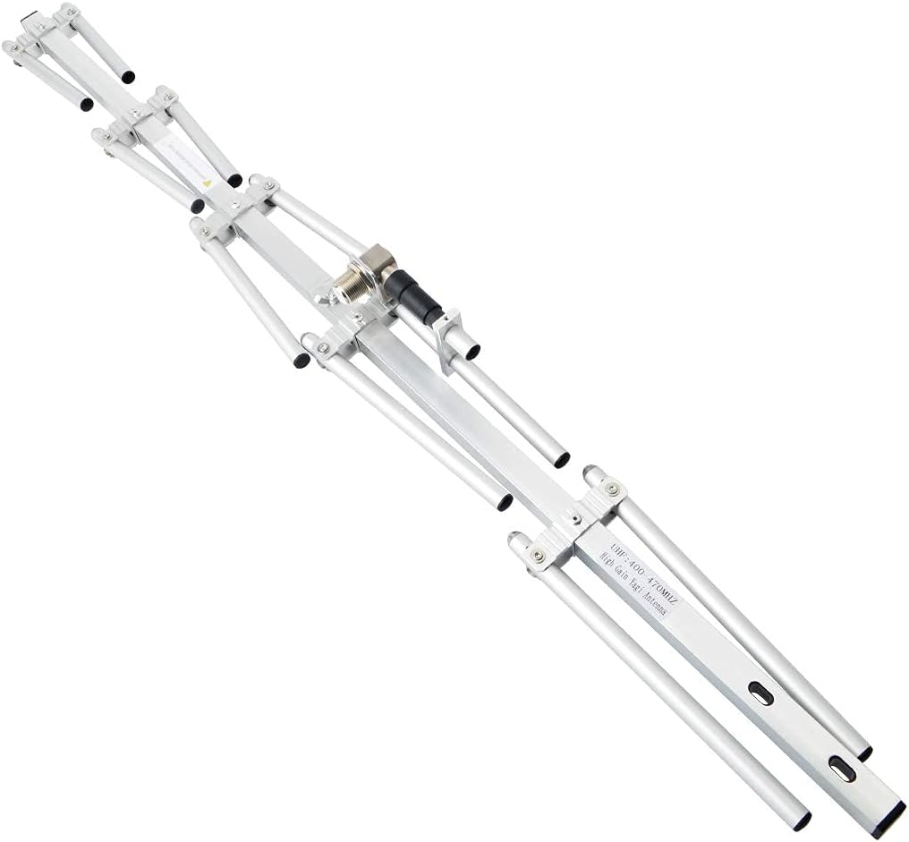 TWAYRDIO 9dBi Yagi Antenna UHF 400-470Mhz Foldable 5 Elements Directional Yagi for Baofeng Yaesu Kenwood Amateur Radio Scanner,GMRS Repeater System
