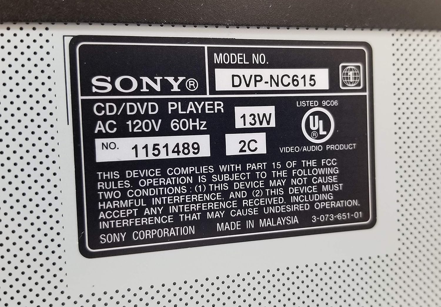 SONY DVP-NC615/B 5-Disc DVD Changer
