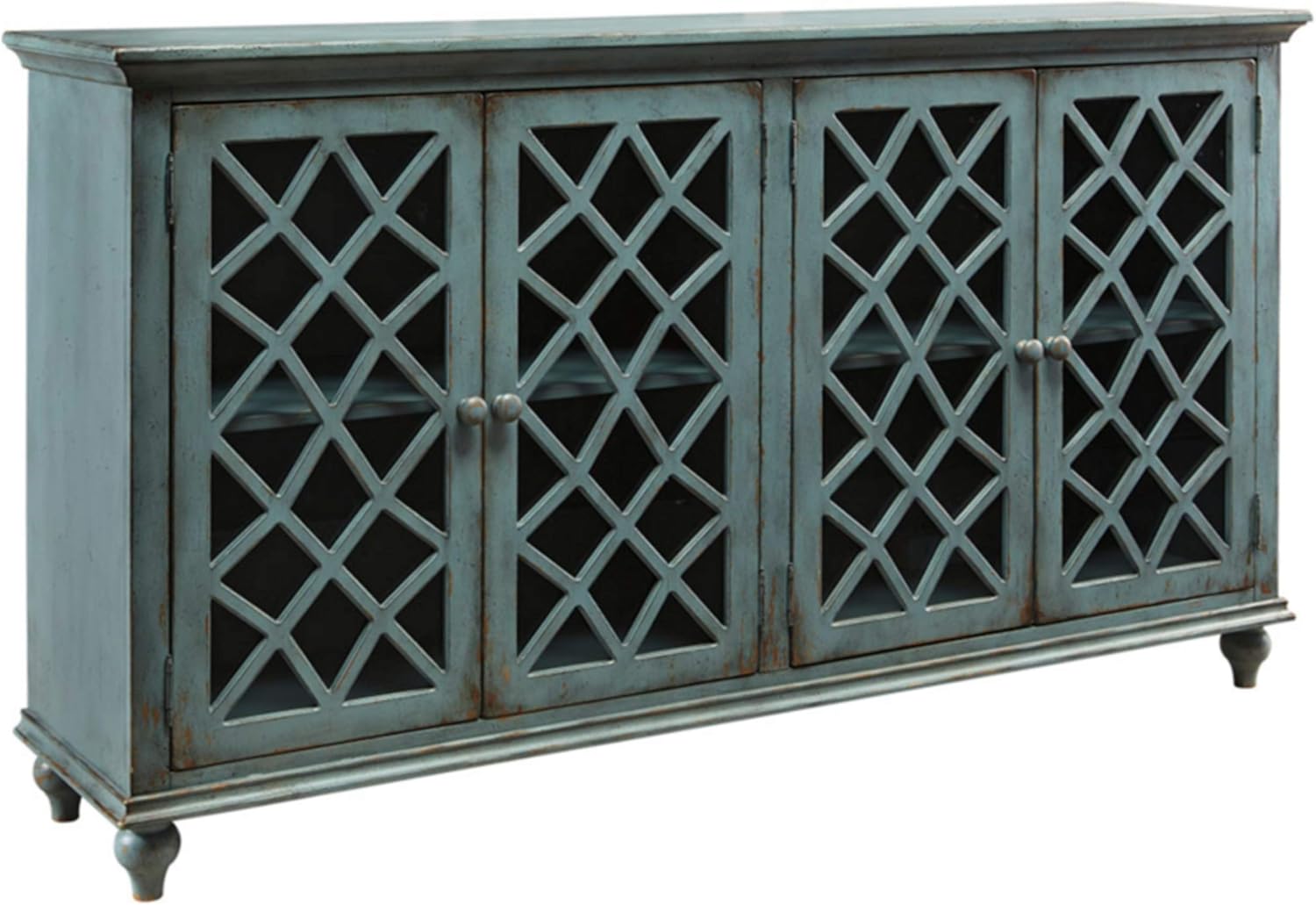 Signature Design by Ashley T505-662 Accent Cabinet with Doors, 4, Dark Gray