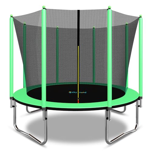 SkyBound Trampoline with Safety Enclosure Net - 10ft 12ft 14ft 15ft 16ft Large Outdoor Backyard ASTM Approved Trampolines for Kids & Adults