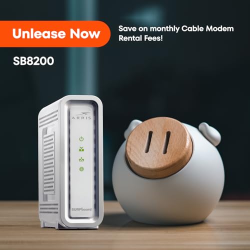 ARRIS (SB8200) - Cable Modem - Fast DOCSIS 3.1 32x8 Gigabit Cable Modem , Approved for Comcast Xfinity, Cox, Charter Spectrum