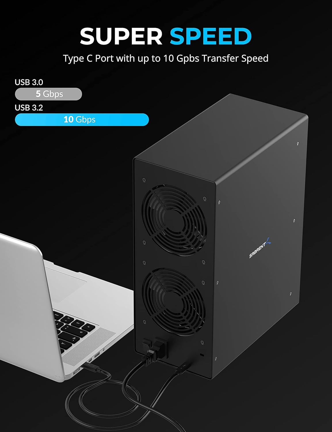 SABRENT USB 3.0 to SATA I/II/III Dual Bay External Hard Drive Docking Station for 2.5 or 3.5in HDD