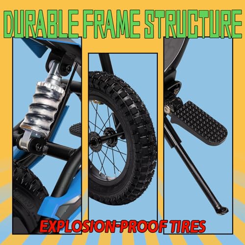 KerryYoo 36V 350W C11 Electric Dirt Bike for Kids 8-14, Up to 16MPH Off-Road Electric Motorcycle with Explosion-Proof Tires, Twist Grip Throttle