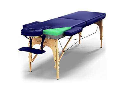 Luxton Home Premium Foam Massage Table Portable Foldable Massage Bed Height Adjustable