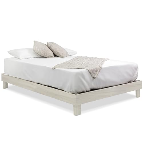 Solid Hardwood Platform Bed Frame with Slats, Quality Crafted in Pennsylvania, USA from Poplar by Mennonite Artisans, No Box Spring Needed