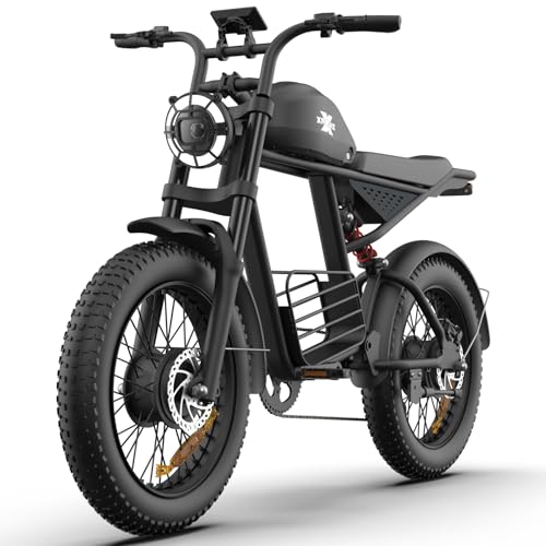 Retro Electric Bike for Adults,1000W-1600W(Peak Power) Electric Dirt Bike,35MPH 60Miles E Bikes Ridstar