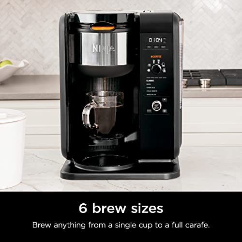 Ninja Hot and Cold Brewed System, Tea & Coffee Maker, with Auto-iQ, 6 Sizes, 5 Styles, 5 Tea Settings, 50 oz Thermal Carafe, Frother
