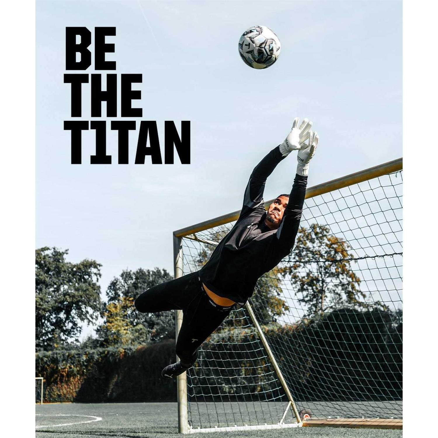 T1tan Classic 1.0 White-Out Goalkeeper Gloves Without Finger Protection - Sports Supplies Online Store